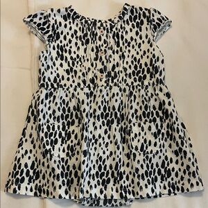 Carters Stylish Black and White Dress with snaps